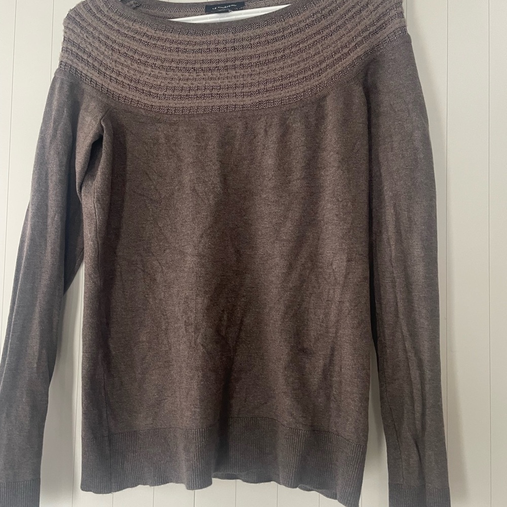 Le Chateau Rich Brown Cowl Neck Sweater